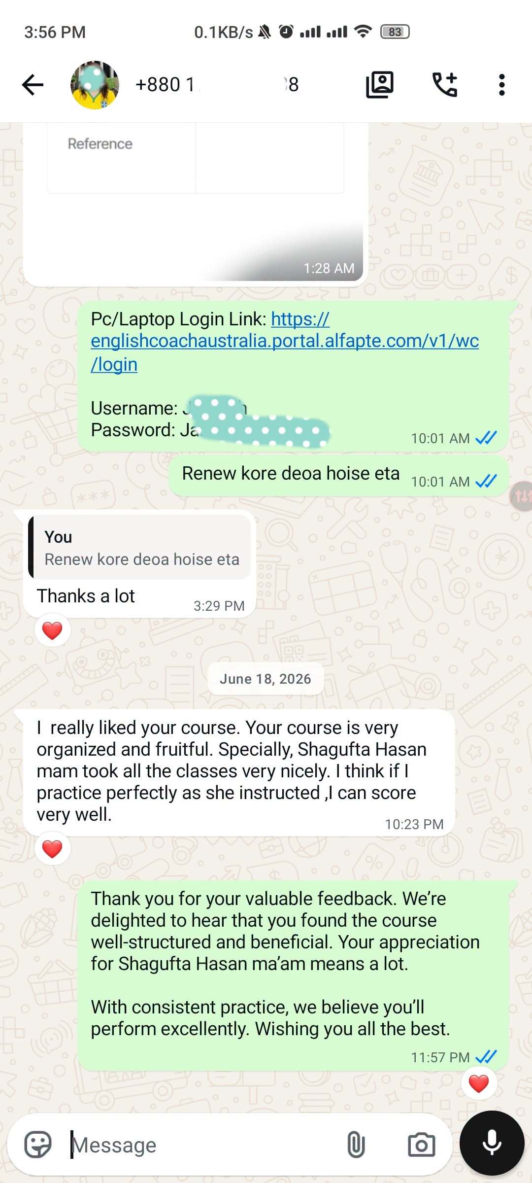 PTE Student Review 3